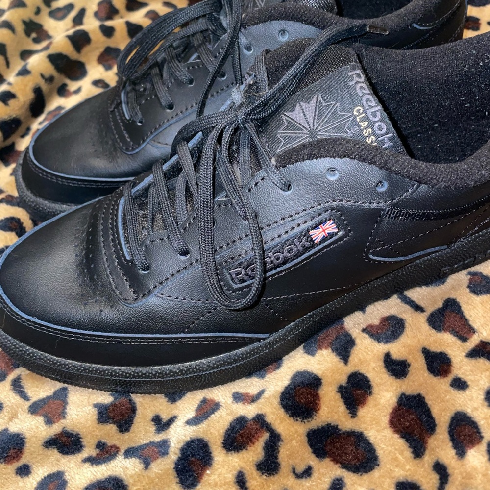 Reebok Black Leather Men's Sneakers - Picture 3 of 5
